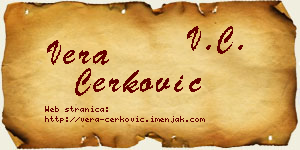 Vera Čerković vizit kartica